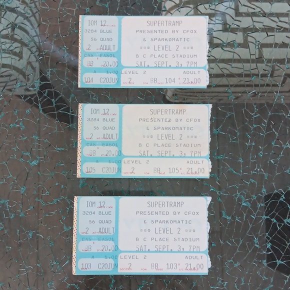 Vintage Supertramp Concert Programme with 3 Ticket Stubs - Picture 2 of 14